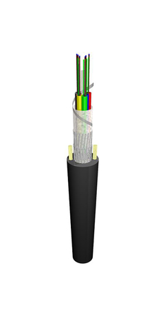 Cable de Fibra Óptica 72FO (6x12) Tubo Flexible Conducto SM G.655 Dieléctrico