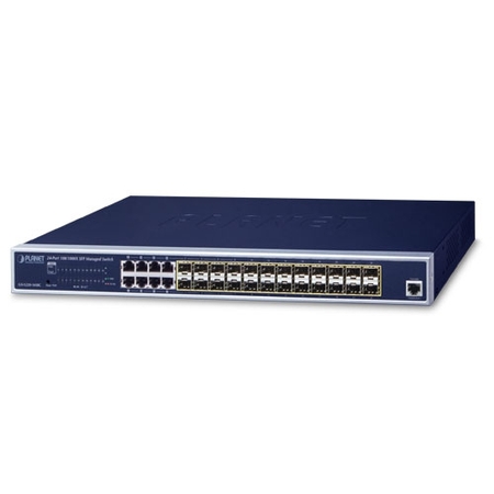 L2+ 24-Ports 100/1000X SFP + 8-Ports Shared TP Managed Switch