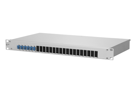 OpDat fix empalme del panel de conexión FO 6xLC-D (azul) OS2 gris