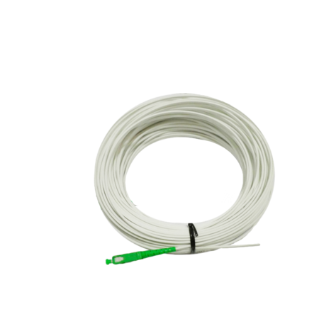 1FO SC/APC Câbles à Fibre Optique Pré-Terminés Simplex OS2 G.657.A2 3.0mm 40m LSZH Blanc
