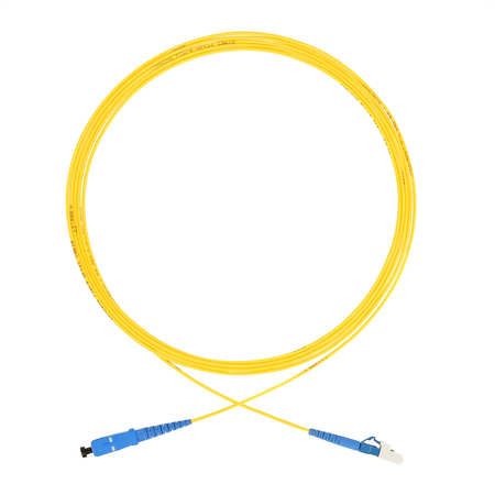 SC/PC-LC/PC  Fiber Patch Cord Simplex OS2 G.652.D 0.9mm 1m LSZH yellow