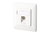 E-DAT Cat 6A 1 Port UP flush-mounted Wall Outlet pure white
