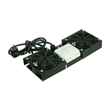 Fan Module for Wall Mount Enclosures with 2 Fans RAL9005 Black