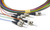 Conjunto de Pigtail Fibras 12 FO ST/PC OM3 900µm 2m várias cores