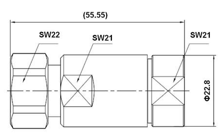 4.3-10 Male Connector HPL50 1/2" Superflexible