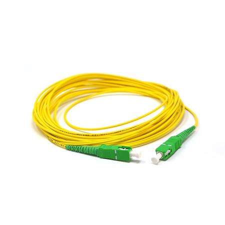 SC/APC-SC/APC Fiber Patch Cord Simplex SM G.657.A2 2.0mm 7m Yellow