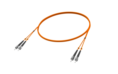 Jarretière Optique duplex ST/PC-ST/PC OM2 G.651.1 3mm 5m orange