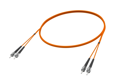 ST/PC-ST/PC Fiber Patch Cords duplex OM2 G.651.1 2mm 0.5m Orange