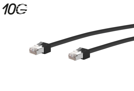 Cat 5e RJ45 Ethernet Cable Patch Cord 6kv Flex500 Outdoor 3.0 m black