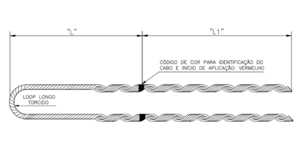 Ancoragem pré-formada para cabo ADSS 72 fibras 12,80-14,20 mm