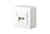 E-DAT Cat 6 2 Port AP Surface Mount Wall Outlet  pure white