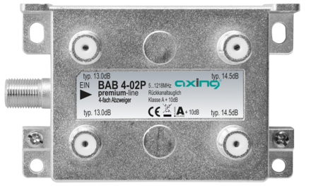 4-way Coaxial Indoor MultiTap terminal 13.0…14.5dB 1.2 GHz BAB00402P