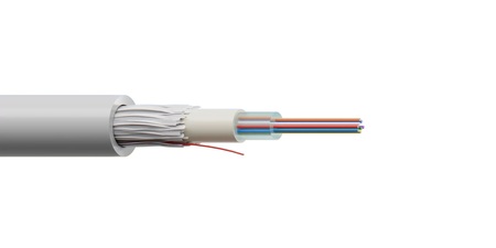 16FO (1X16) Indoor/Outdoor Central Tube Fiber Optic Cable OS2 G.657.B3  LSZH   Dielectric Unarmoured   Grey