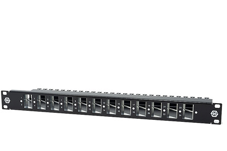 1U 24 Ports Cat6/6A Patch Panel Flipped  to 1 Side 