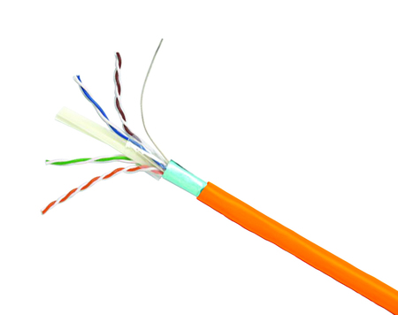 Cat 6A Twisted 4/23 Pair Copper Cable F/UTP LSZH Orange 500m
