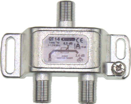 Derivador 1 derivación 6.5 dB 1.2GHz Xiline Plus Series QT-1-6