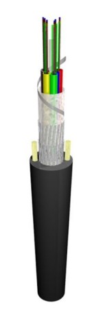 72FO (6X12) Duct Flex tube Cable de fibra óptica OS2 G.657.A2 HDPE Negro