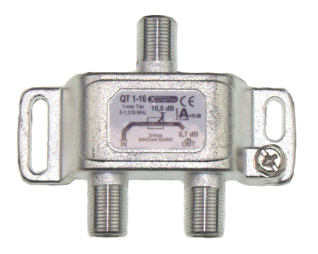 1-fach Abzweiger 16 dB. 1.2GHz Xiline Plus Series QT-1-16