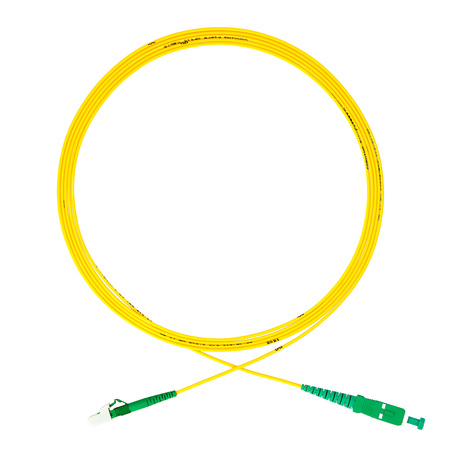 LC/APC-SC/APC  Fiber Patch Cord Simplex OS2 G.652.D 0.9mm 3m LSZH yellow