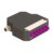 Caixa de terminação em trilho DIN | 6 SC Simplex | DP8 | Multi Mode OM4 SC/UPC Violet