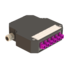 DIN-Schienenabschlussbox | 6 SC Simplex | DP8 | Multimode OM4 SC/UPC Violett
