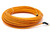 Cable de conexión de cobre Cat 7 RJ45 S/FTP en ángulo izquierdo, 50 m, naranja