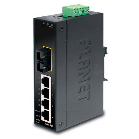 4+1 100FX Port Single-mode Industrial Ethernet Switch - 15km