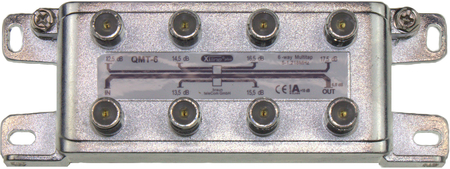 Derivador - MultiTap con 6 derivacionesgraduado 12.5~17.5 dB 1.2GHz Xiline Plus Series QMT-6