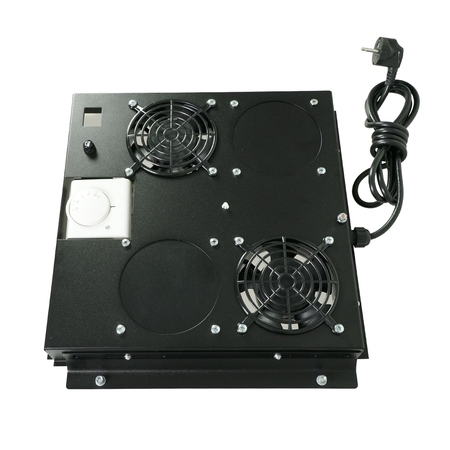 Módulo de ventilador para armario rack de pie con 2 ventiladores RAL9005 Negro