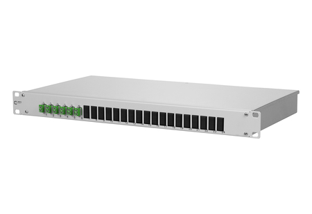OpDat fix empalme del panel de conexión FO 6xLC-D APC (verde) OS2 gris