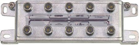 8-way Coaxial Indoor Multitap symmetric 8 x 17.5 dB. 5 - 1.2GHz Xiline Plus Series QMT-8S