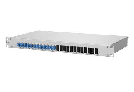 OpDat fix empalme del panel de conexión FO 12xLC-D (azul) OS2 gris