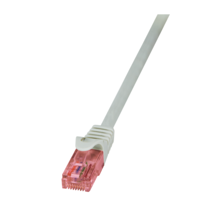 Câble de connexion Ethernet CAT6 U/UTP RJ45 Primeline LSZH 1.0m Gris