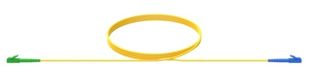 Cable de conexión SX SM G652D, 2 mm, LC/APC, LC/PC, 15 m (grado 1, bajas pérdidas)