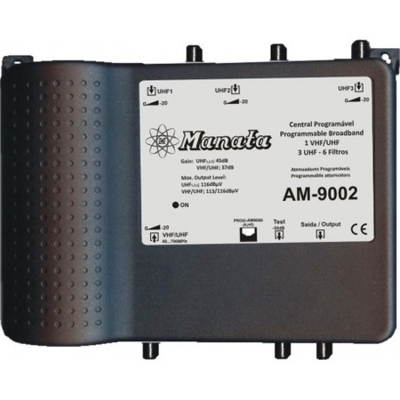 Programmierbarer Breitbandverstärker AM-9002, 3 Eingänge, 45 dB