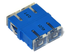 SC/PC Glasfaseradapter Duplex Singlemode (SM) flanschlos blau