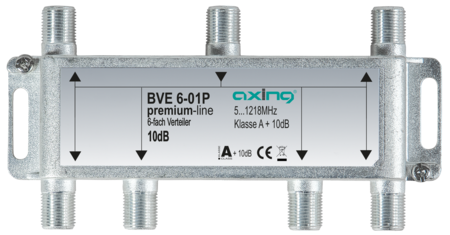 Verteiler 6-fach 1.2 GHz F-Buchse premium-line BVE00601P