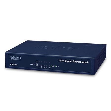 5-Ports 10/100/1000BASE-T Gigabit Ethernet Switch (Metal case)