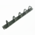 1U 19" Horizontal Cable Organizer with Metal Hooks RAL9005 Black