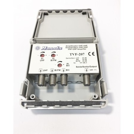 Mast Amplifier TVF-207/5G, 3 Inputs ,BI/FM, BIII,UHF
