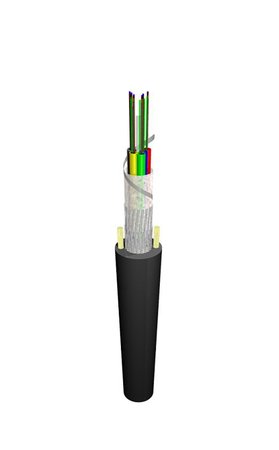 Câble Fibre Optique 144FO (12x12) Flex Tube Conduit + ADSS SM G.652.D