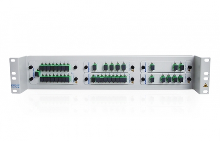 Panel de conexión de fibra óptica LGX 2U para divisores PLC modulares