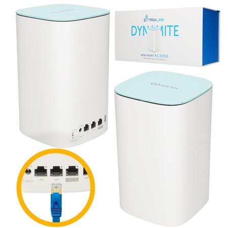 Extralink Dynamite C31 | Mesh Point | AC3000, MU-MIMO, Home WiFi Mesh System