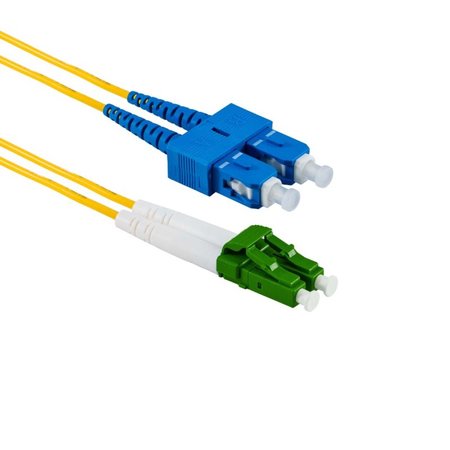 LC/APC-SC/UPC Fiber Patch Cord DuplexSM OS2 10m Yellow