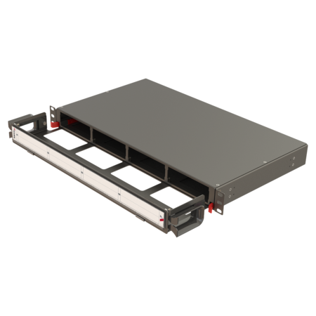 Modular High Density Panel with Organizer  1U 4 Slots