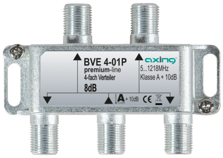 Verteiler 4-fach 1.2 GHz F-Buchse premium-line BVE00401P