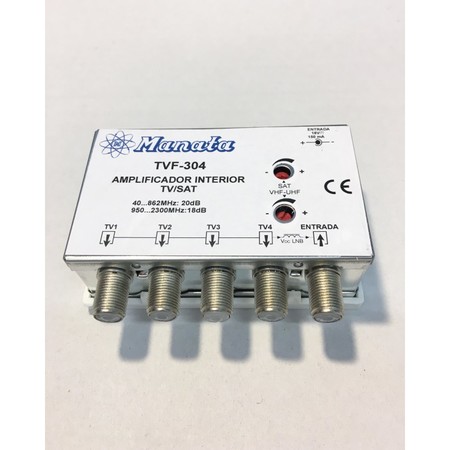 Indoor Amplifier TVF-304, 1/4 Inputs ,20dB