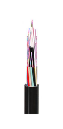 Cable de Fibra Óptica 24FO (6x4) Tubo Loose Microducto de Fibra Soplable SM G.652.D 9/125μm Negro