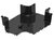 Fiber Guide Horizontal Cross with Dual 4x6in and Dual 4x12in Exits Black