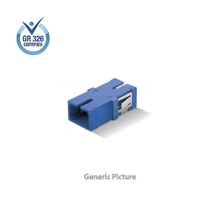 SC/UPC Fiber Optic Adapter Flangeless Simplex Zirconia Sleeve Blue Rattle-free Clip